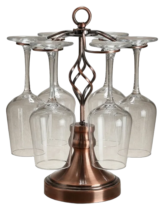 Porte-Verres Rotatif Cuivré · 6