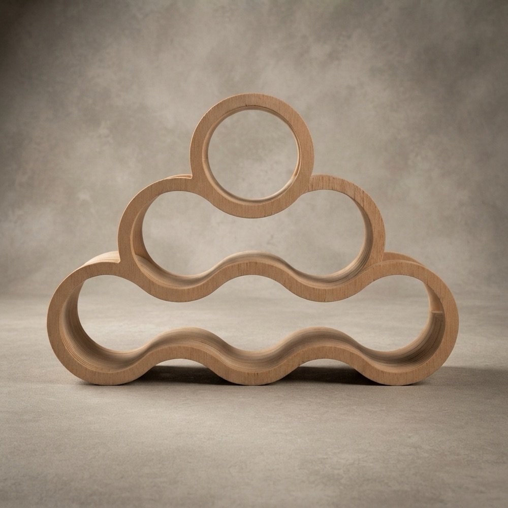 Présentoir Cercles Bois · 6 — vue 3